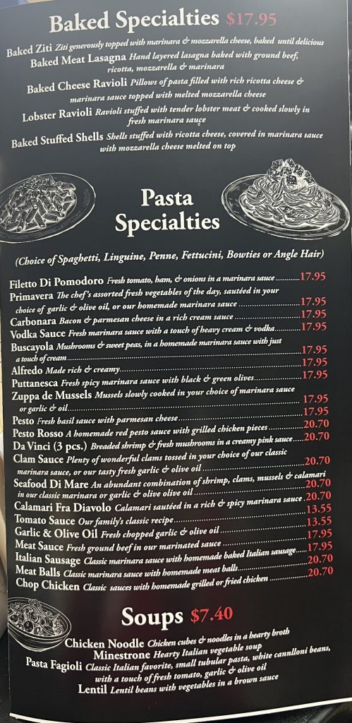 Gaby's Pizza » Our Menu